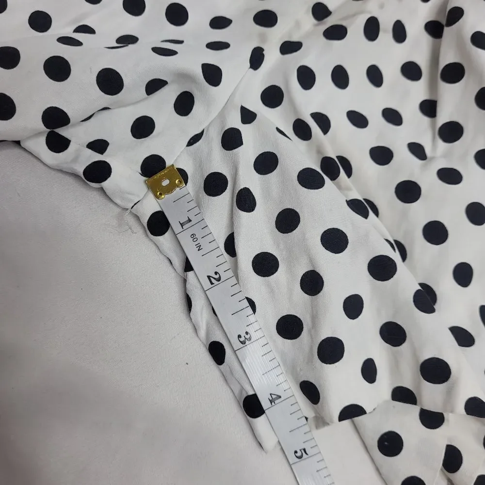 VINTAGE 80s set polka-dot high waist shorts and crop top S - Picture 15 of 15